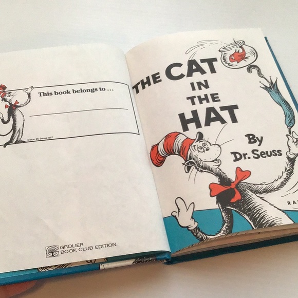 Vintage kids books pair The Cat in the Hat and I Can Read With My Eyes Shut - Picture 7 of 10
